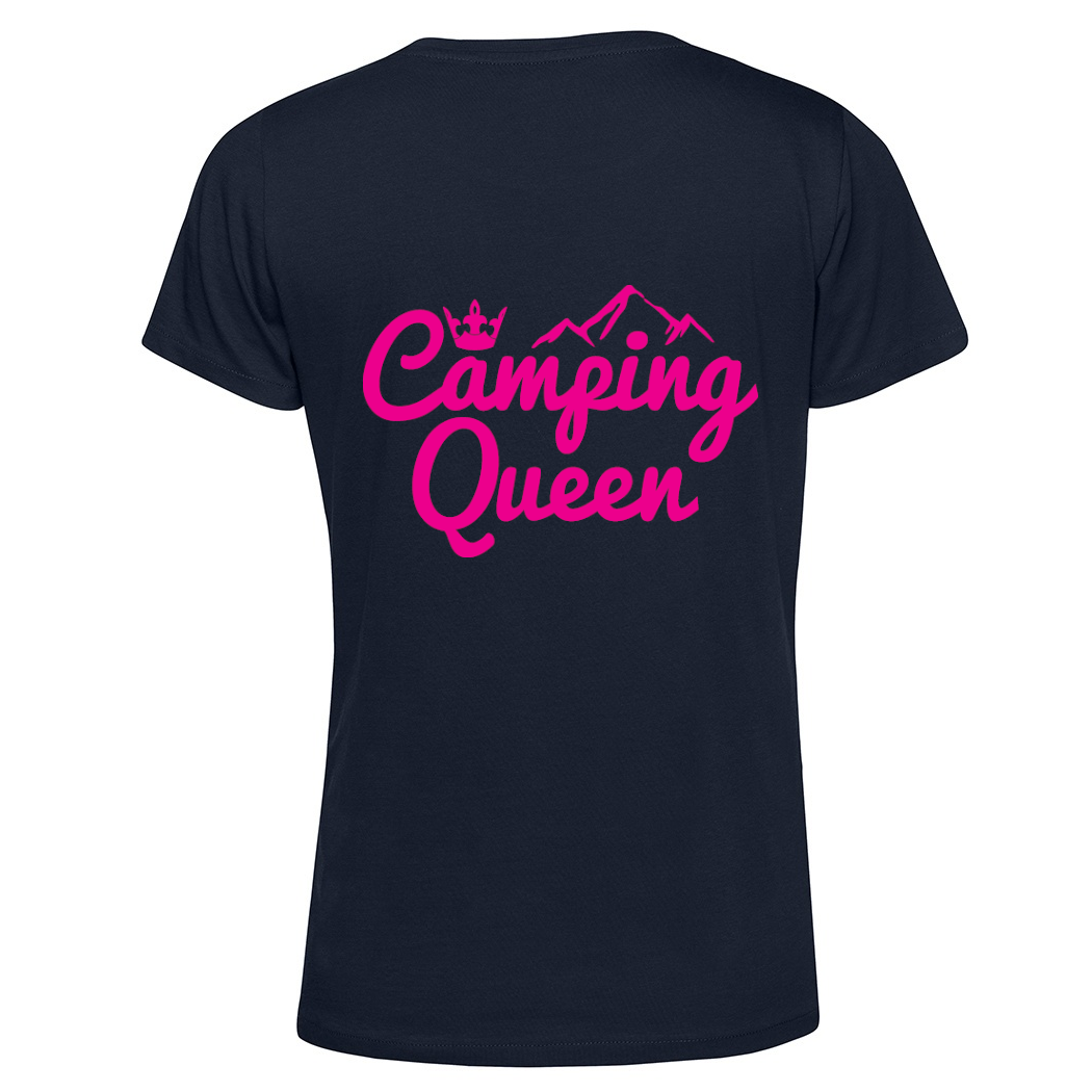 Camping Queen | Organic Damen T-Shirt Rückendruck