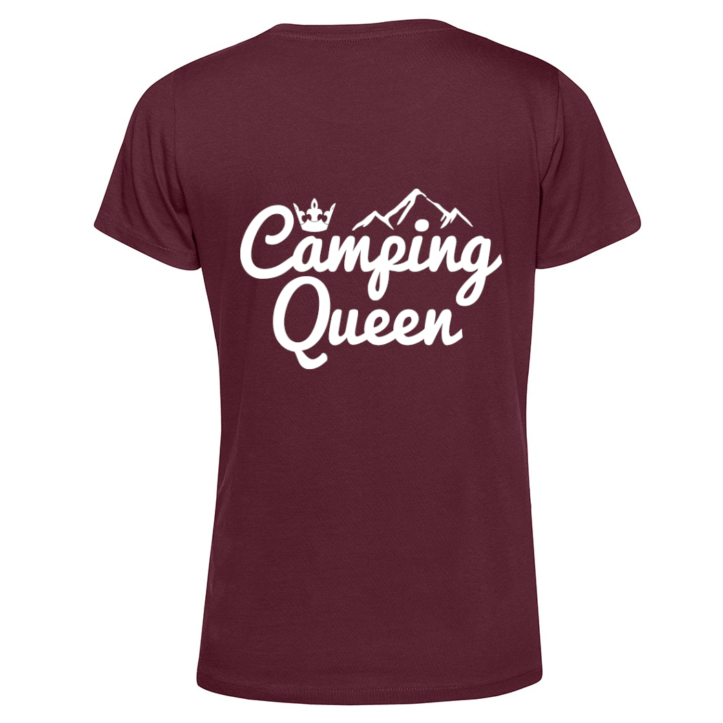Camping Queen | Organic Damen T-Shirt Rückendruck