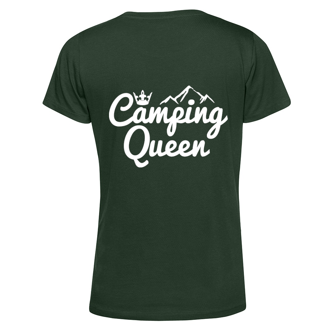 Camping Queen | Organic Damen T-Shirt Rückendruck