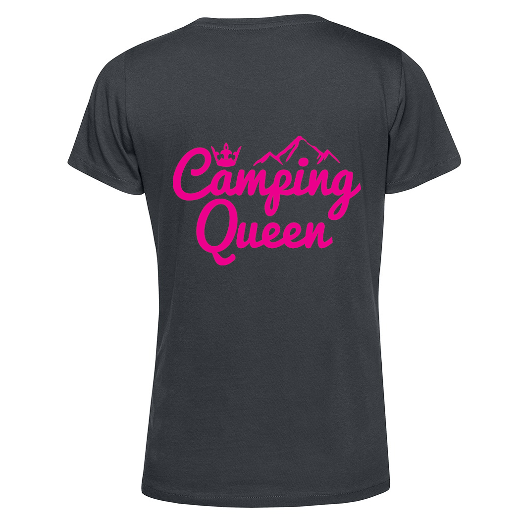 Camping Queen | Organic Damen T-Shirt Rückendruck