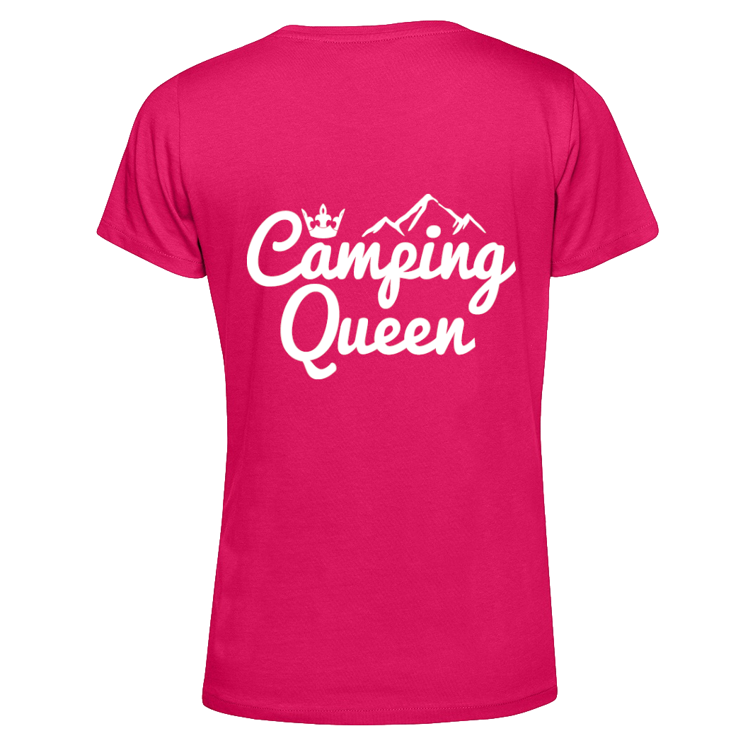 Camping Queen | Organic Damen T-Shirt Rückendruck