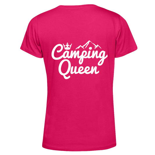 Camping Queen | Damen Organic T-Shirt Rückendruck