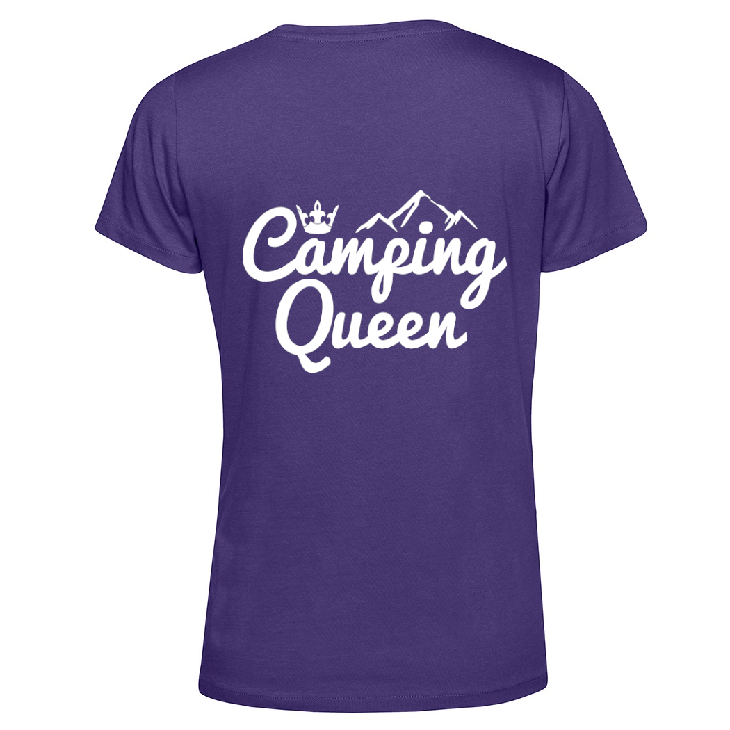 Camping Queen | Organic Damen T-Shirt Rückendruck