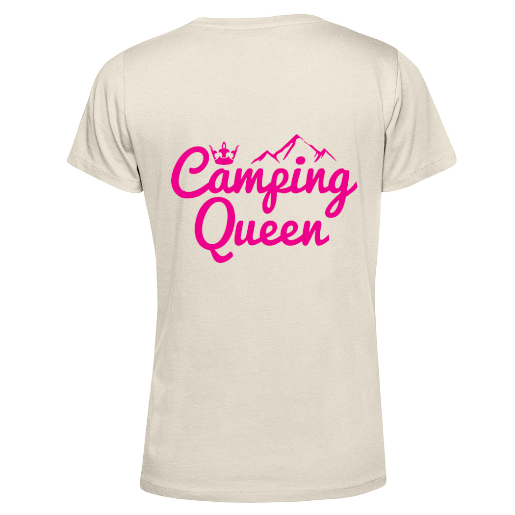 Camping Queen | Organic Damen T-Shirt Rückendruck