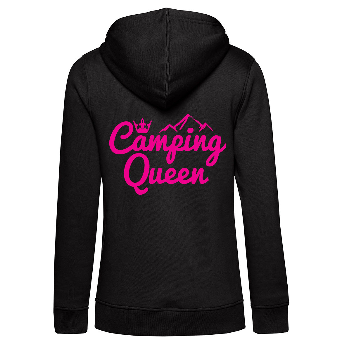 Camping Queen | Organic Zip-Hoodie Rückendruck