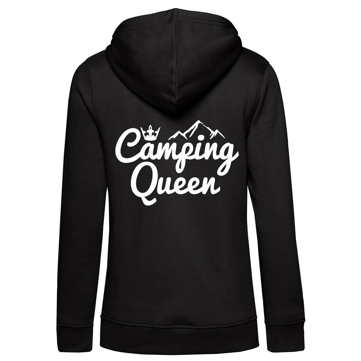 Camping Queen | Organic Zip-Hoodie Rückendruck