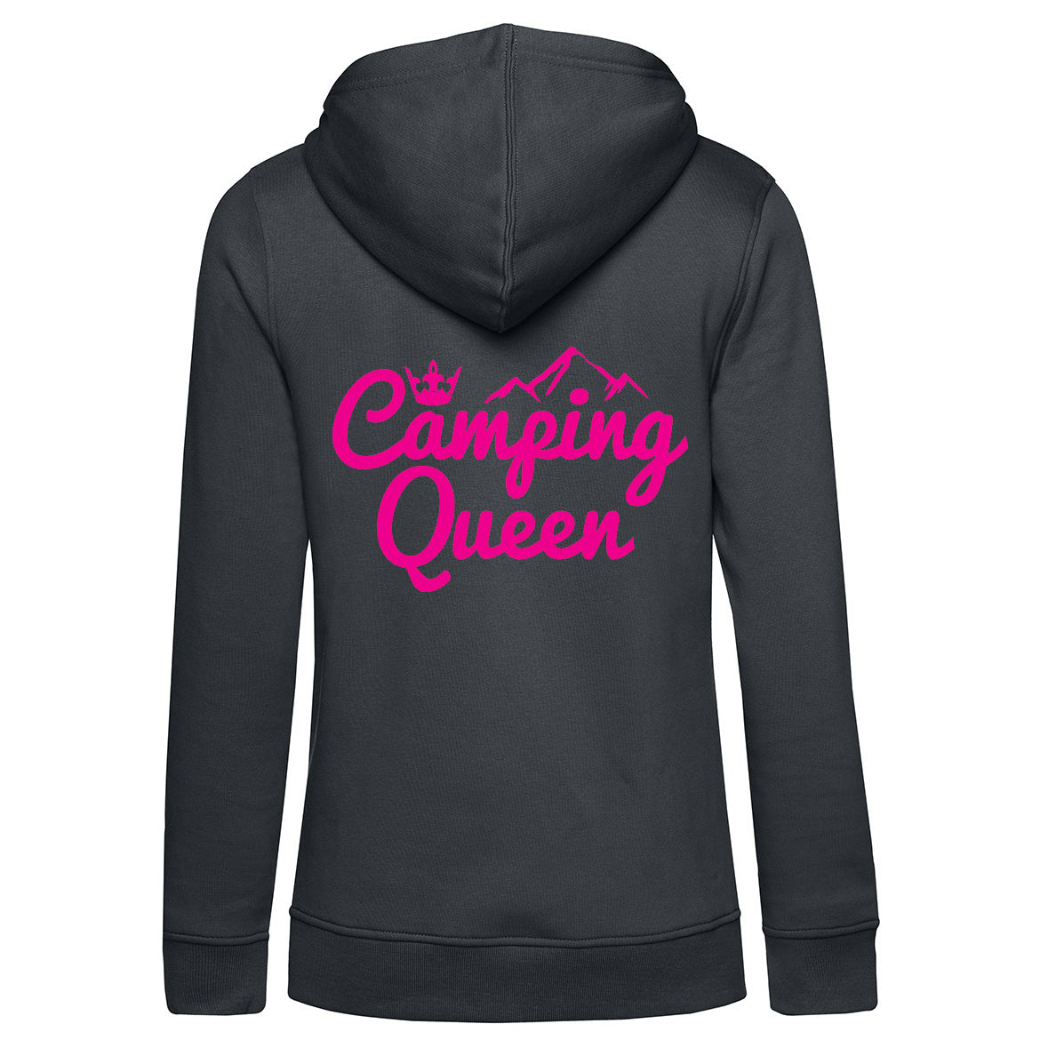 Camping Queen | Organic Zip-Hoodie Rückendruck
