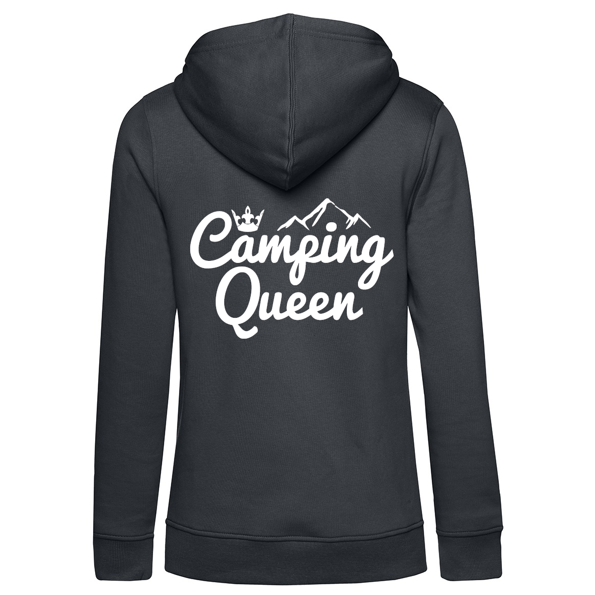 Camping Queen | Organic Zip-Hoodie Rückendruck