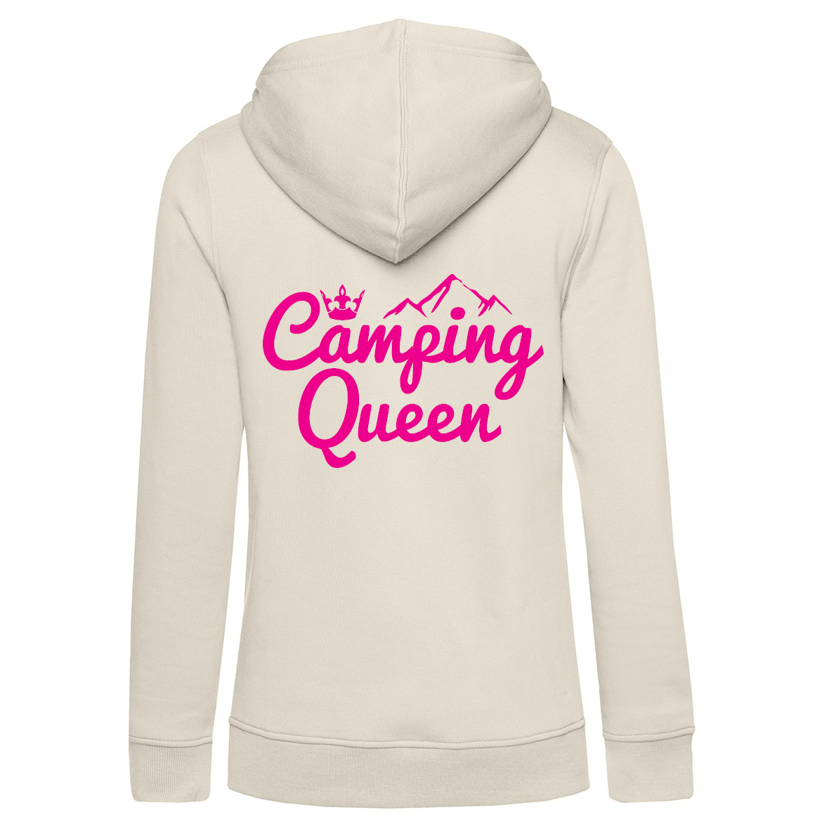 Camping Queen | Organic Zip-Hoodie Rückendruck