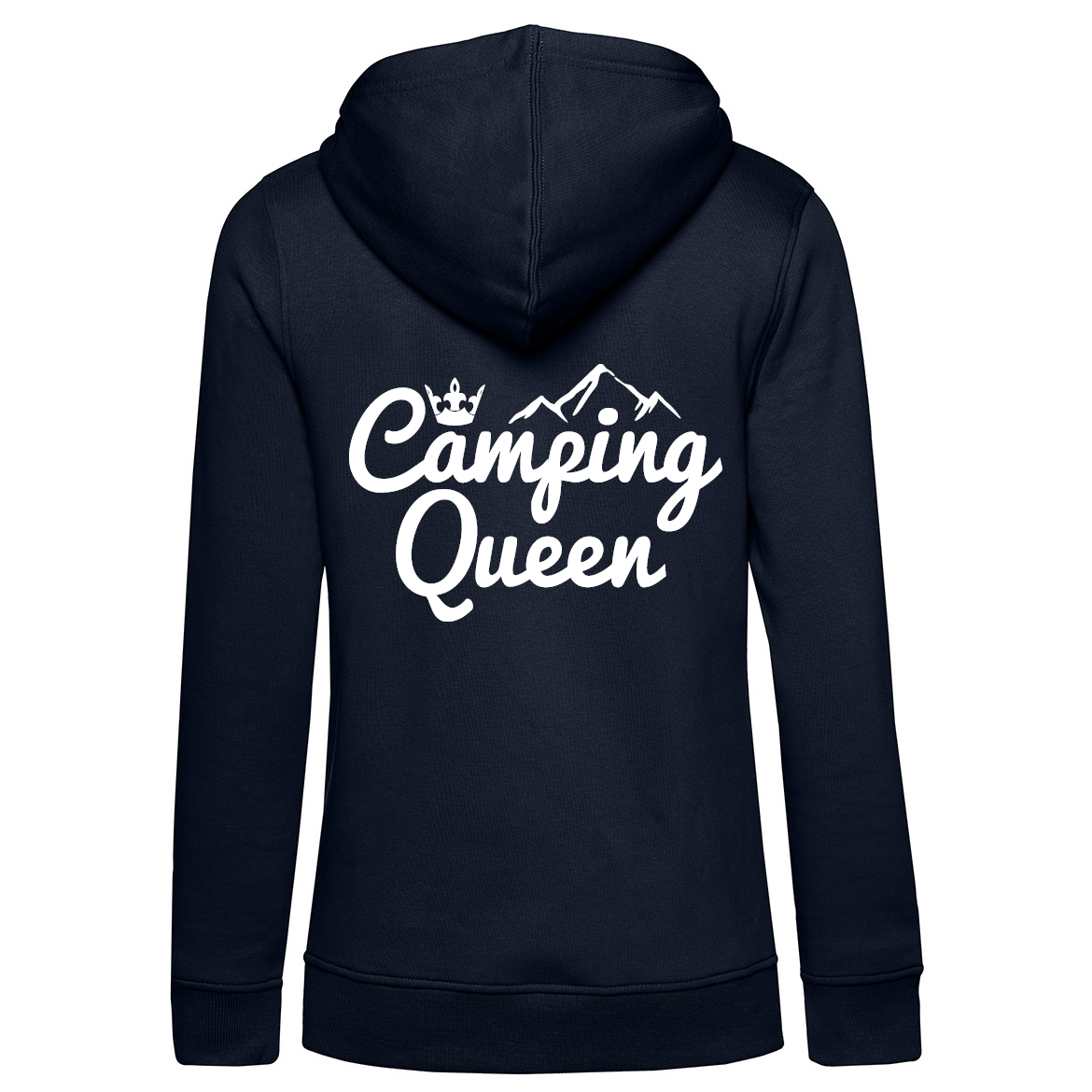 Camping Queen | Organic Zip-Hoodie Rückendruck