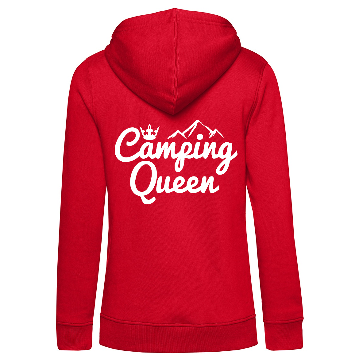 Camping Queen | Organic Zip-Hoodie Rückendruck