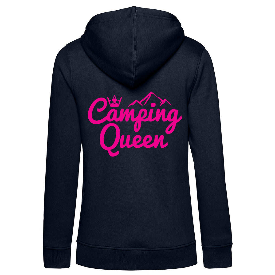 Camping Queen | Organic Zip-Hoodie Rückendruck