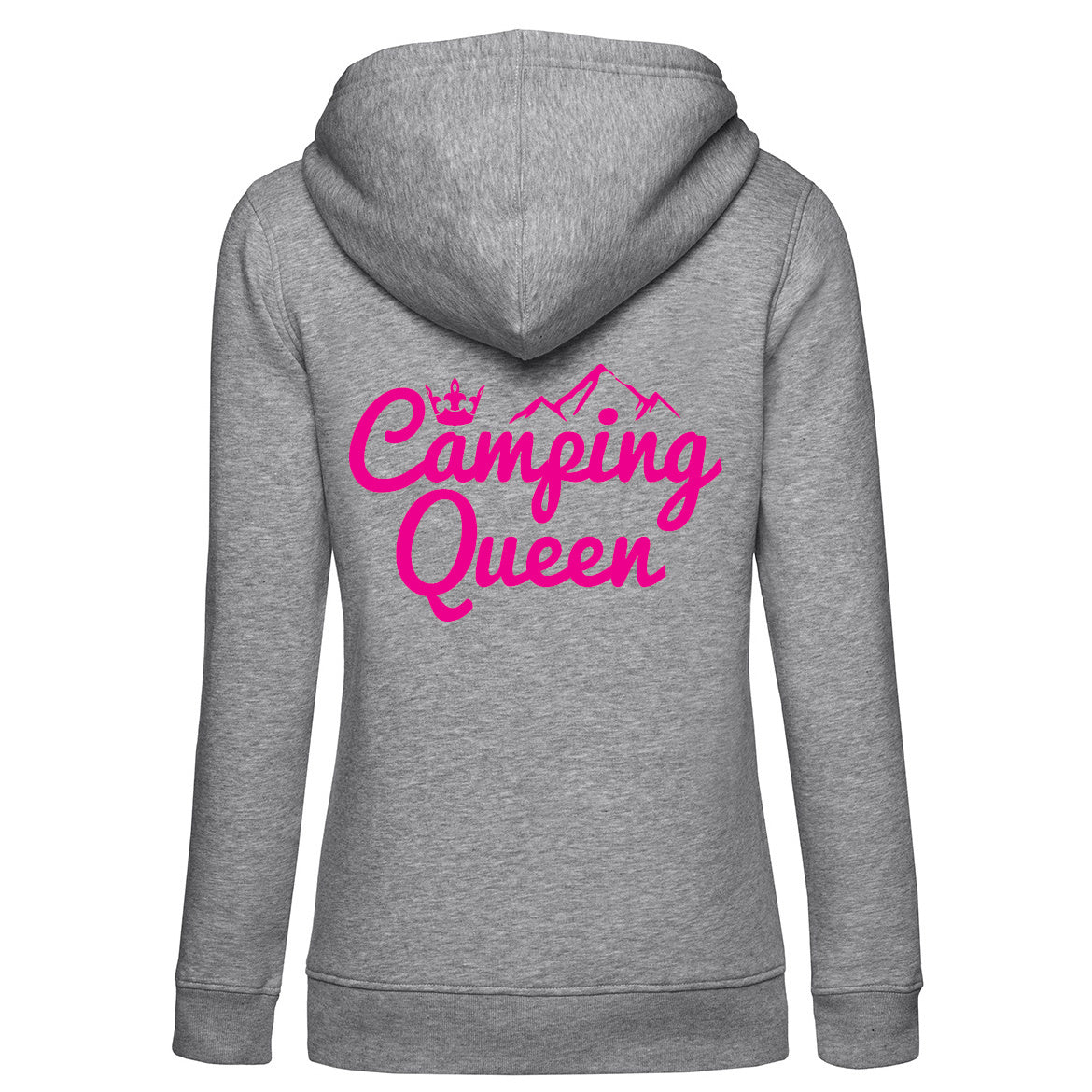 Camping Queen | Organic Zip-Hoodie Rückendruck