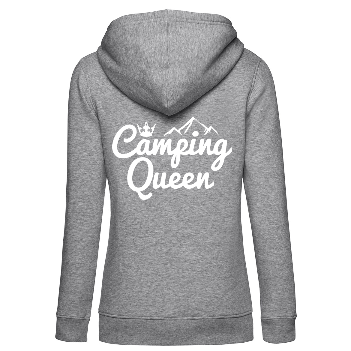Camping Queen | Organic Zip-Hoodie Rückendruck