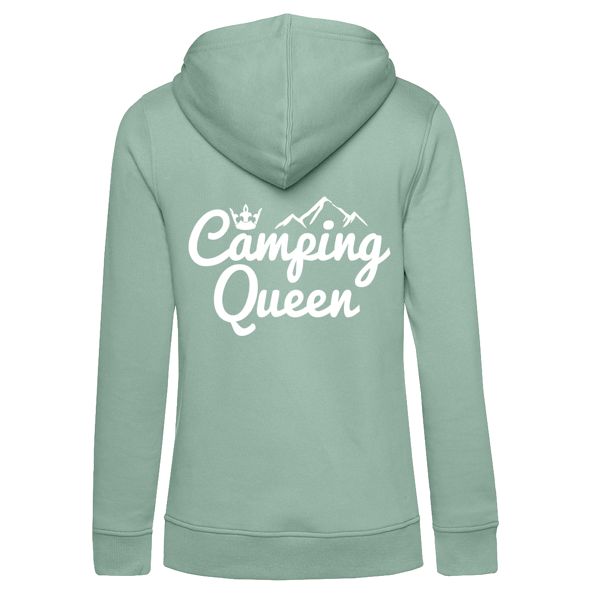 Camping Queen | Organic Zip-Hoodie Rückendruck