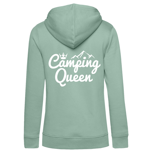 Camping Queen | Organic Zip-Hoodie Rückendruck