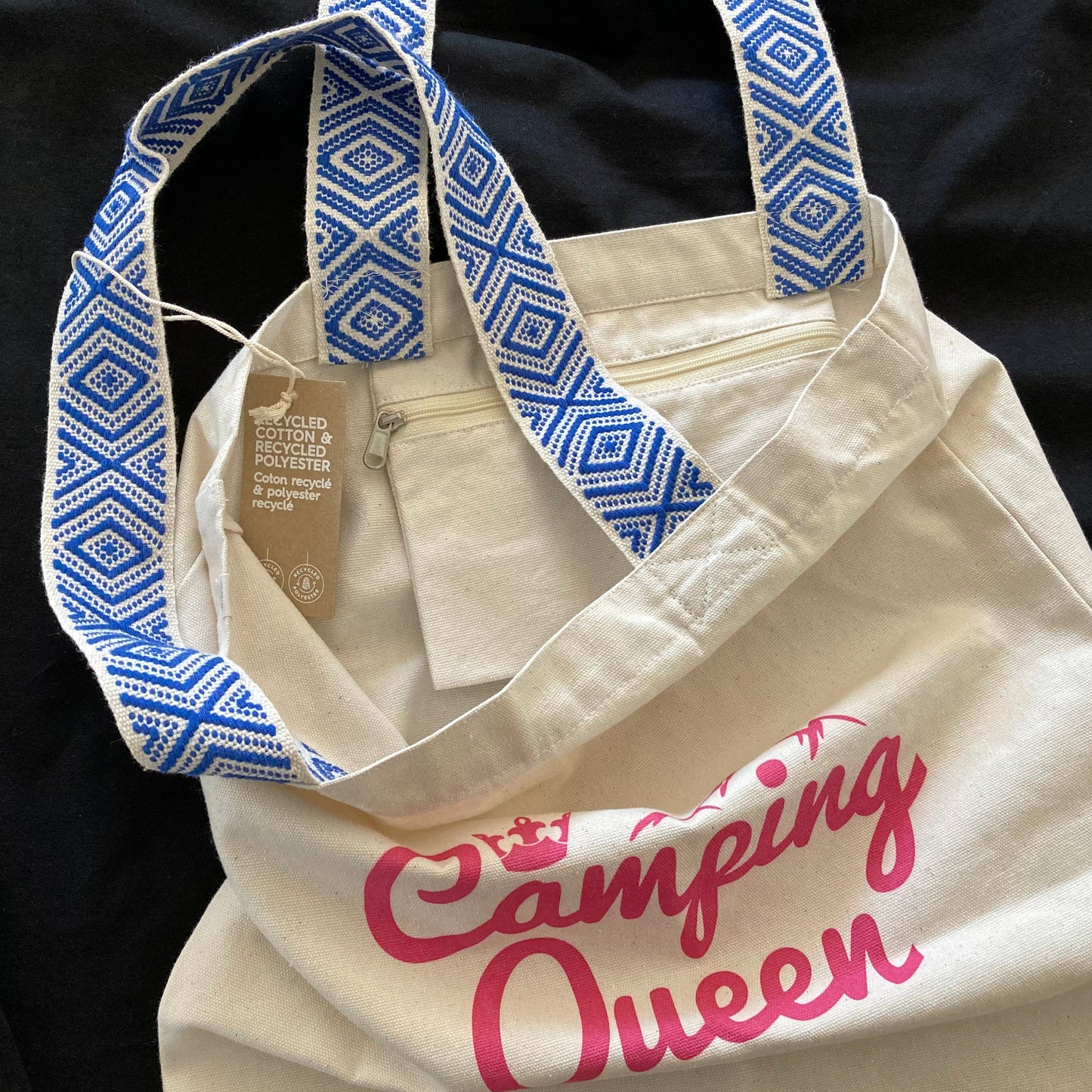 Camping Queen | Ethnische Bio Baumwolltasche