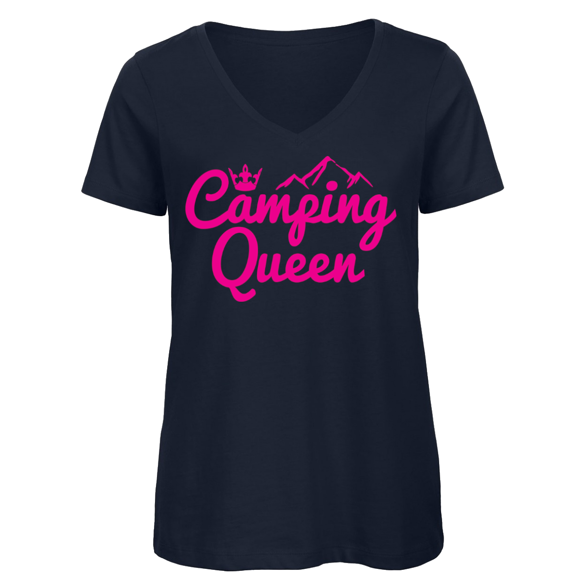 Camping Queen | Organic Damen V-Neck Shirt