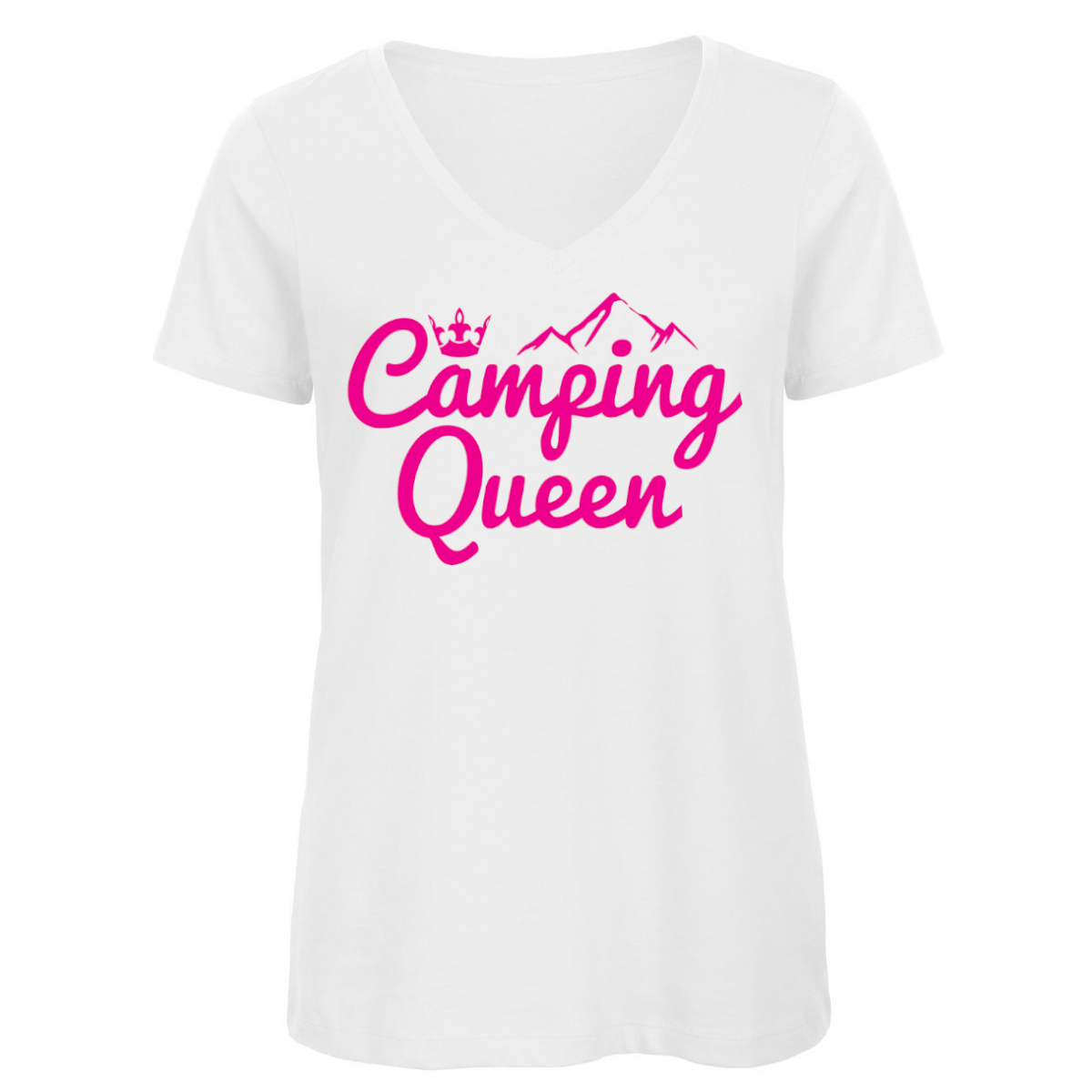 Camping Queen | Organic Damen V-Neck Shirt