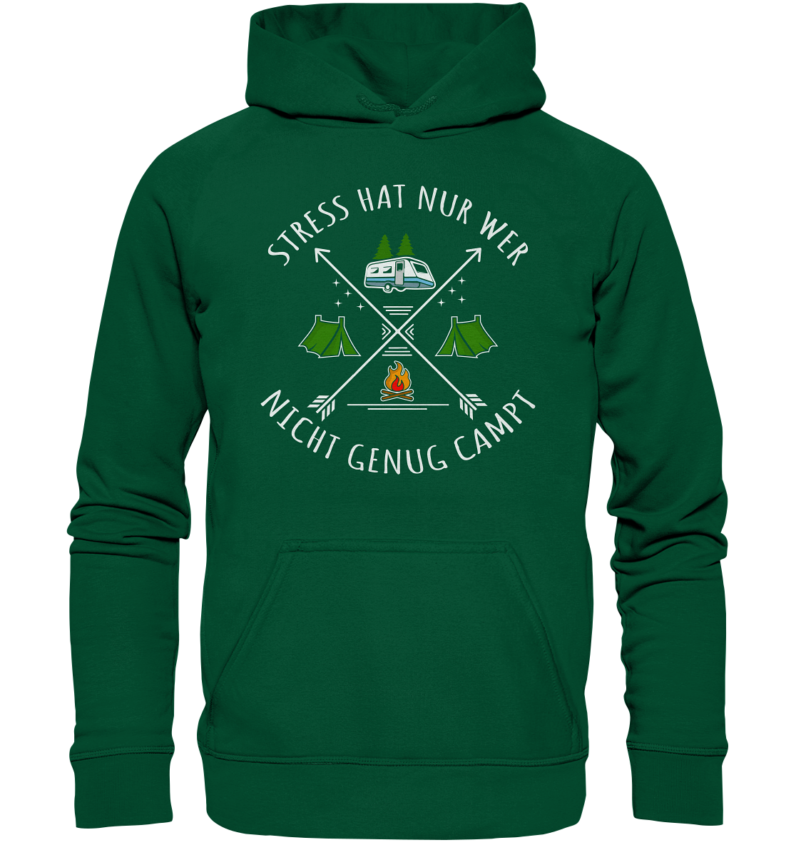 Stress hat nur wer nicht genug campt - Basic Unisex Hoodie