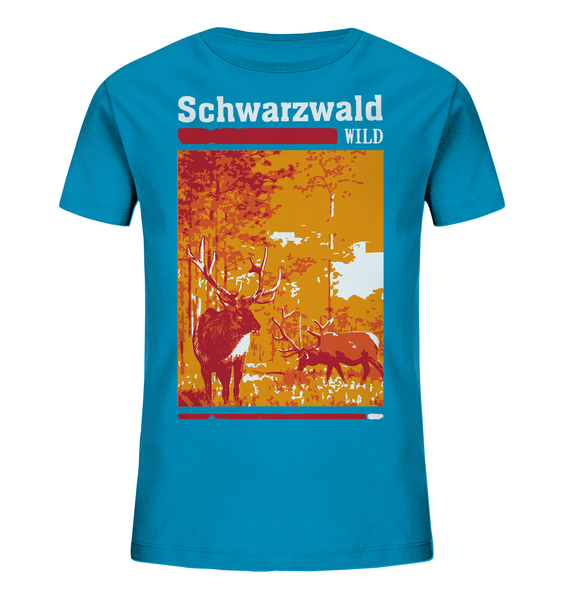 Schwarzwald Wild Hirsch | Kinder Bio T-Shirt Organic 98-164