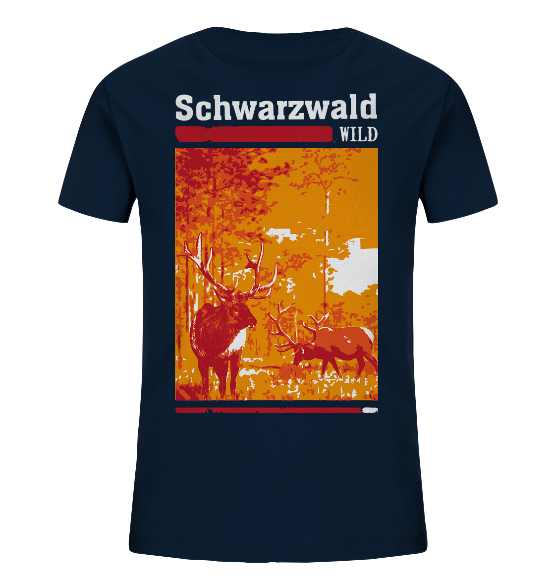 Schwarzwald Wild Hirsch | Kinder Bio T-Shirt Organic 98-164