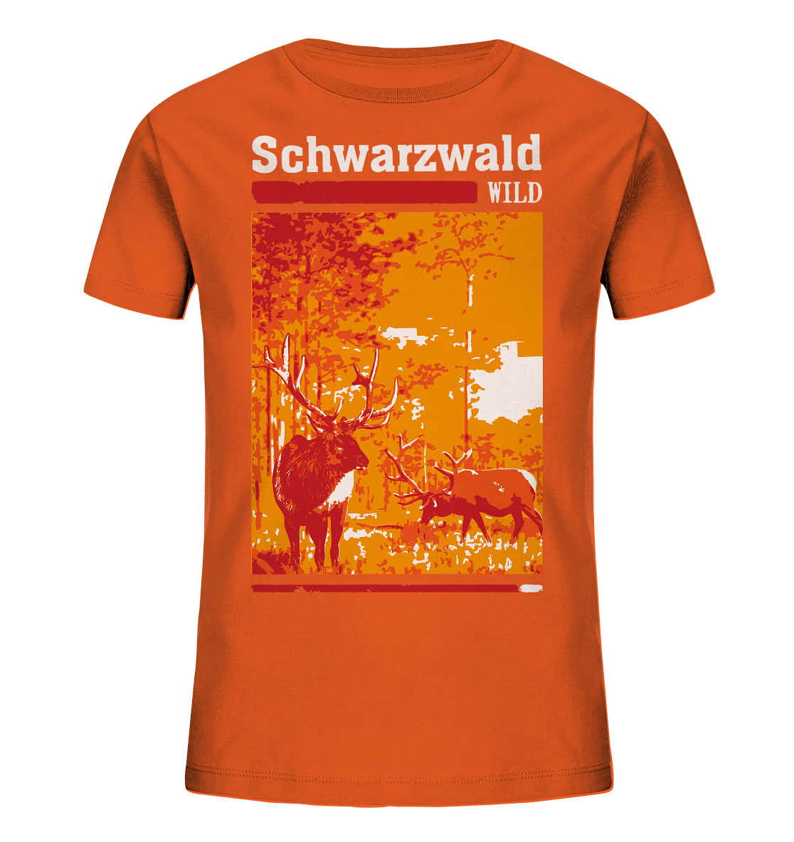 Schwarzwald Wild Hirsch | Kinder Bio T-Shirt Organic 98-164
