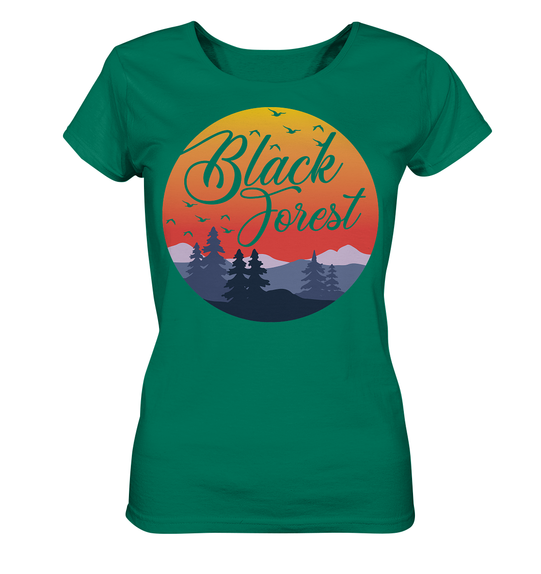 Black Forest Sunset | Damen Bio Organic T-Shirt