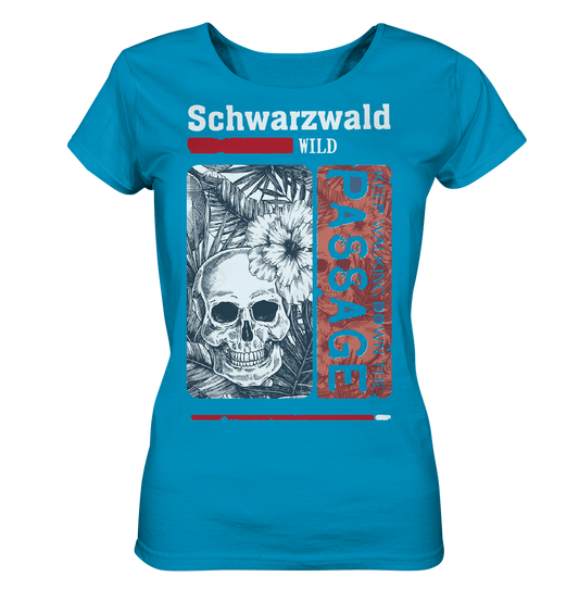 Schwarzwald Wild Passage Skull | Bio Damen T-Shirt Organic