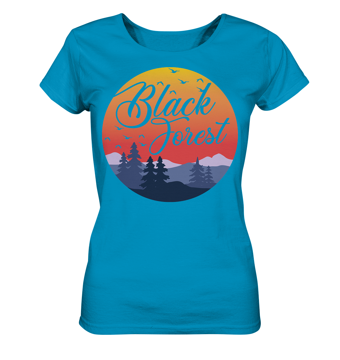 Black Forest Sunset | Damen Bio Organic T-Shirt