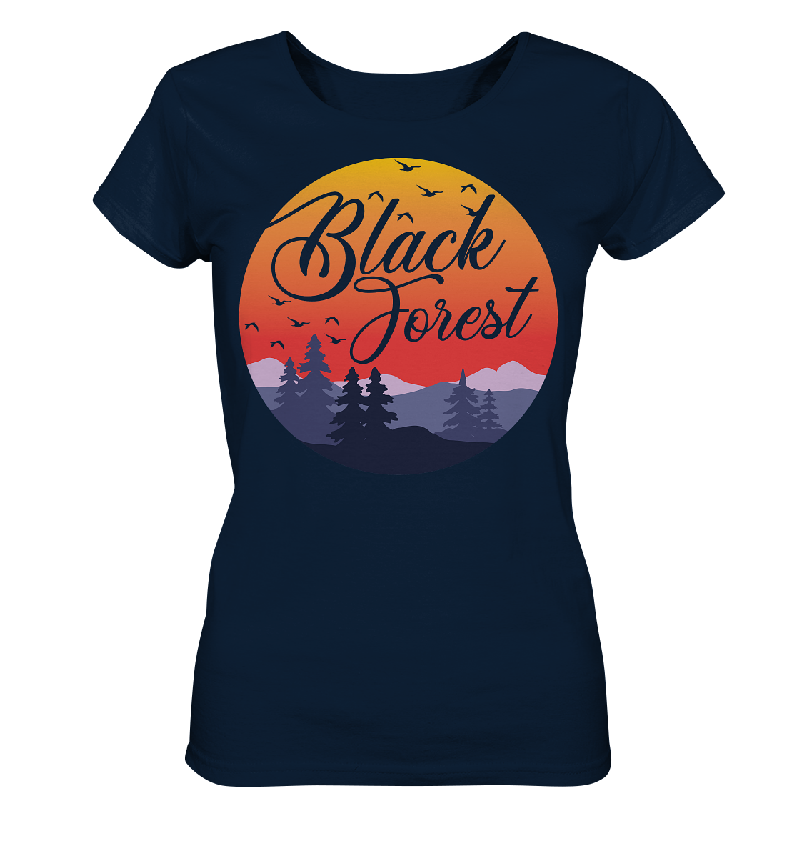 Black Forest Sunset | Damen Bio Organic T-Shirt