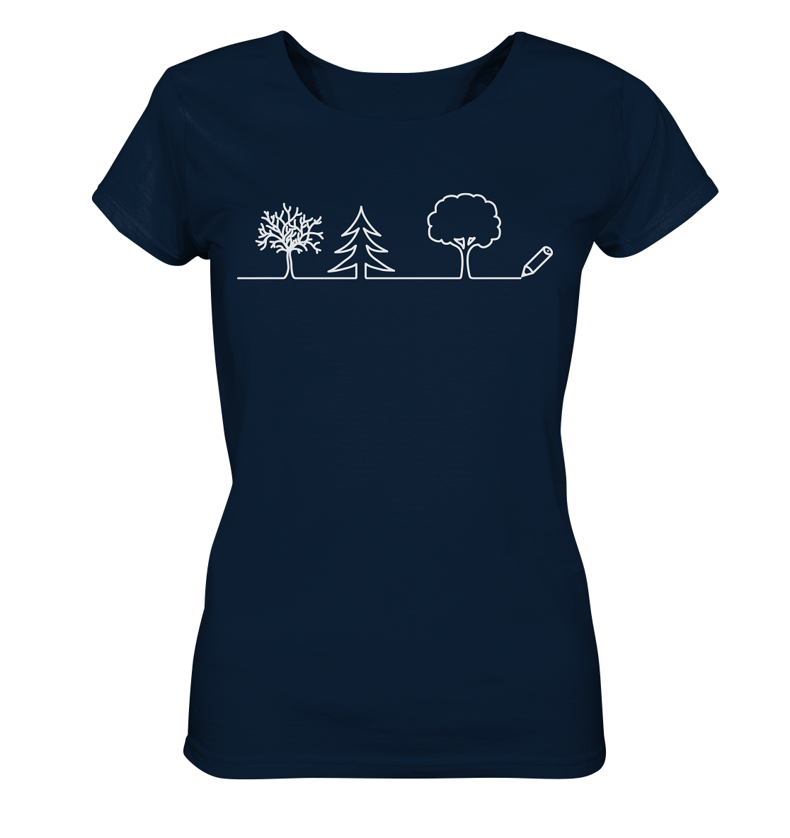 Bäume zeichnen | Organic Damen T-Shirt