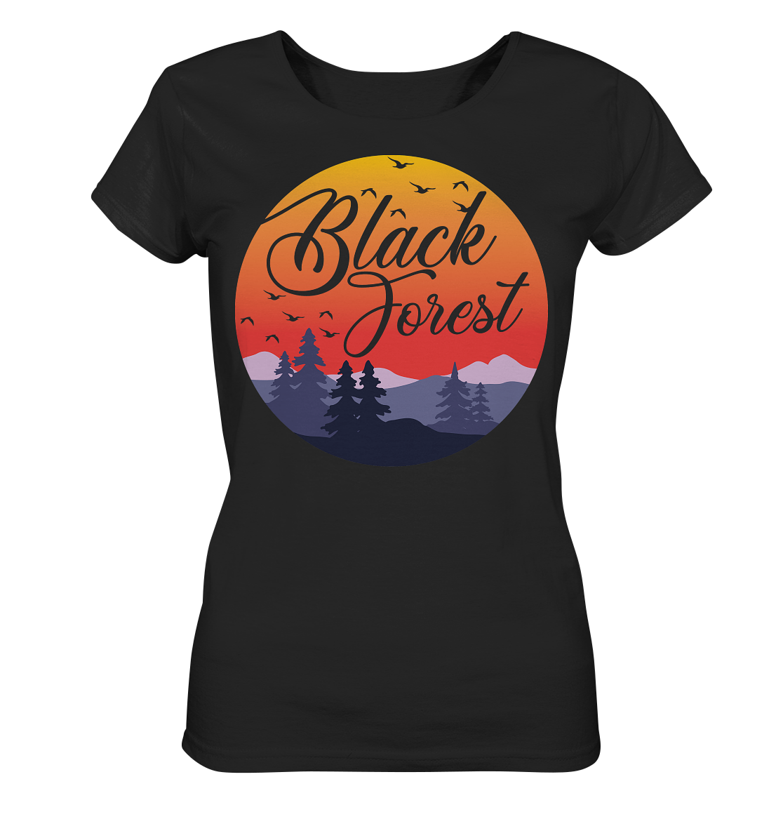 Black Forest Sunset | Damen Bio Organic T-Shirt