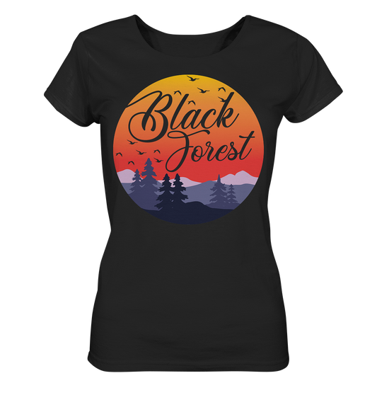 Black Forest Sunset | Damen Bio Organic T-Shirt