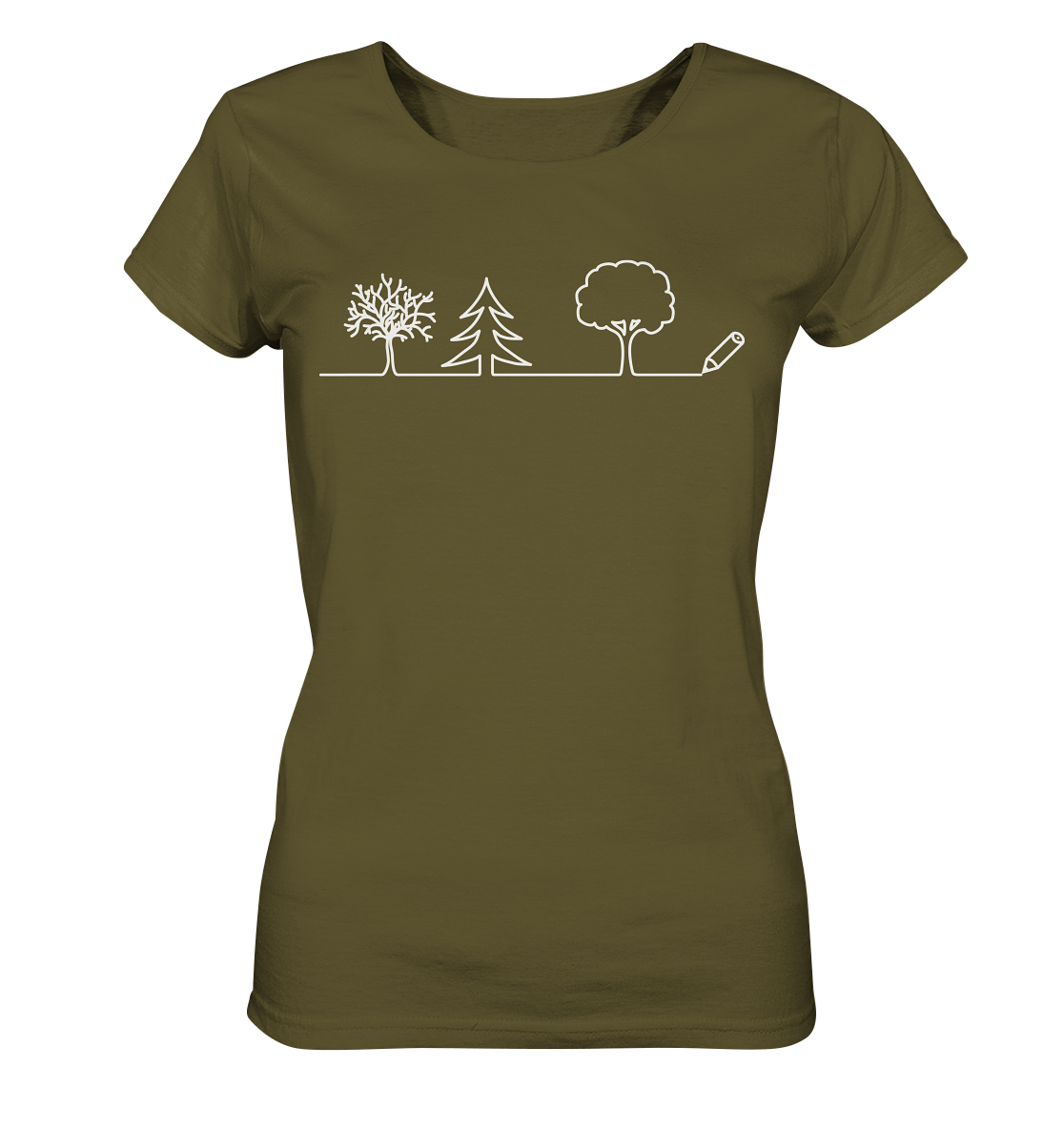 Bäume zeichnen | Organic Damen T-Shirt