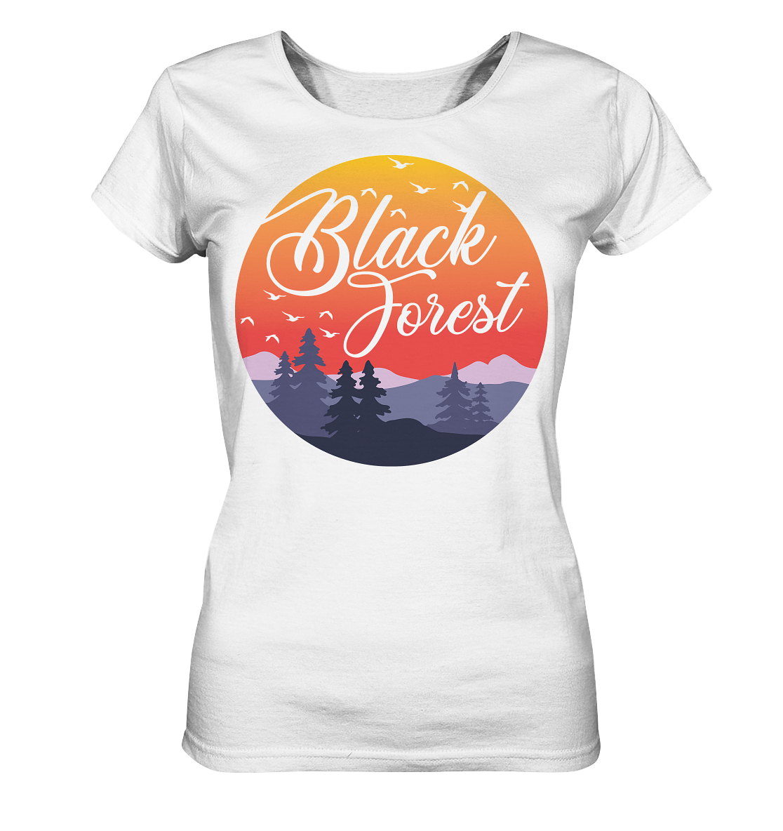 Black Forest Sunset | Damen Bio Organic T-Shirt