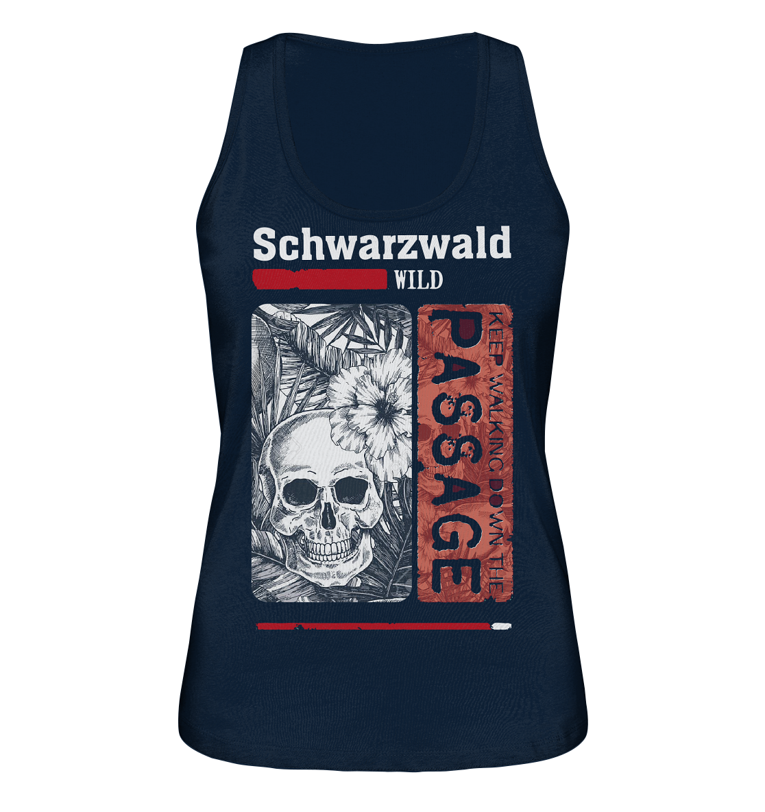 Schwarzwald Wild Passage Skull | Damen Bio Tank-Top Organic