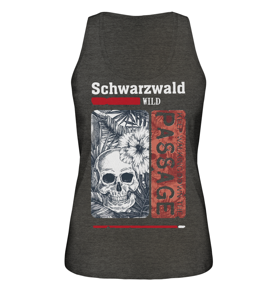 Schwarzwald Wild Passage Skull | Damen Bio Tank-Top Organic