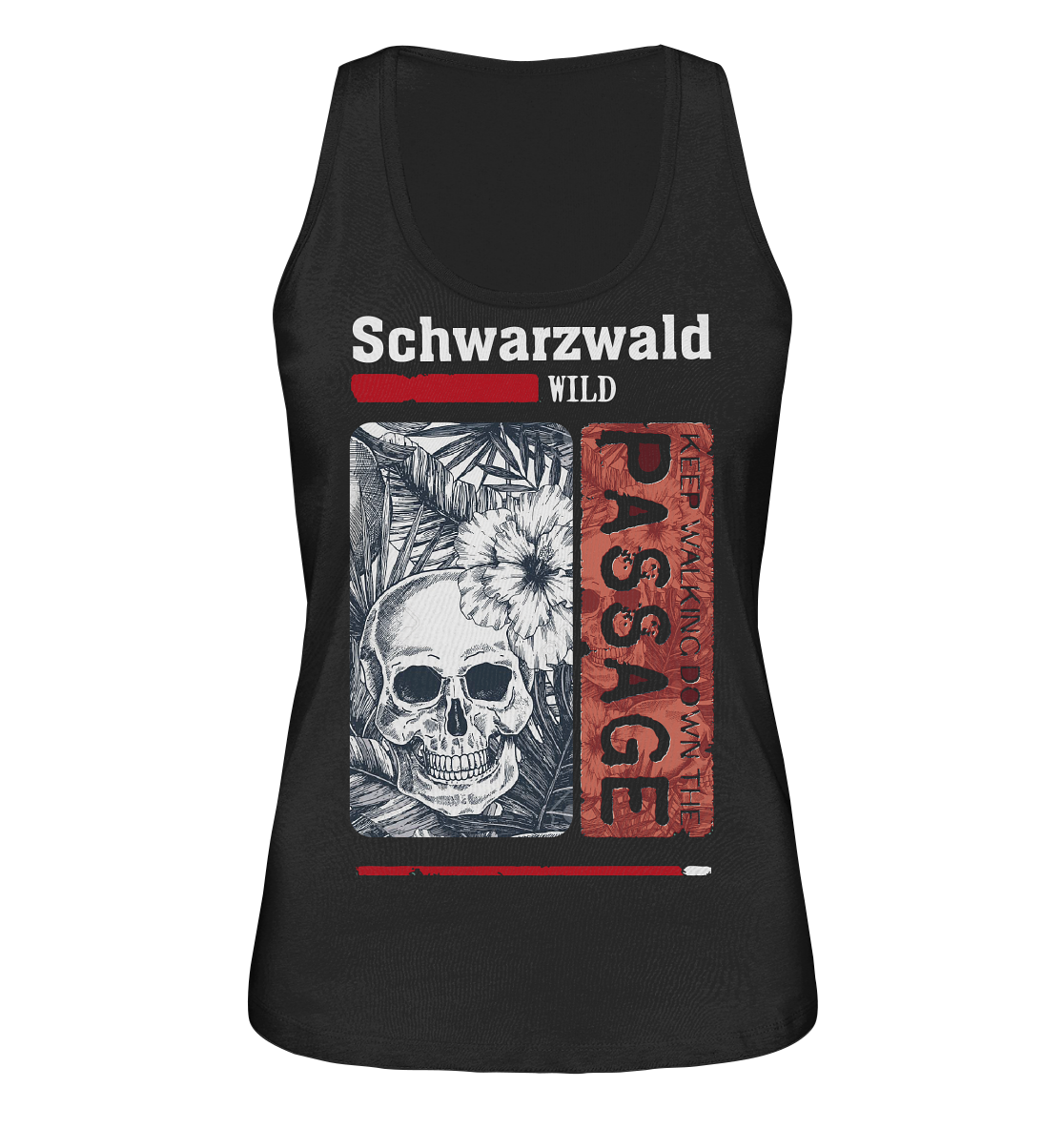 Schwarzwald Wild Passage Skull | Damen Bio Tank-Top Organic