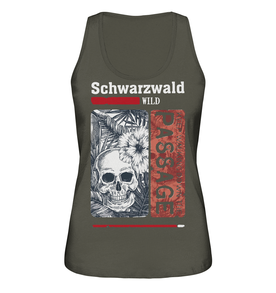 Schwarzwald Wild Passage Skull | Damen Bio Tank-Top Organic