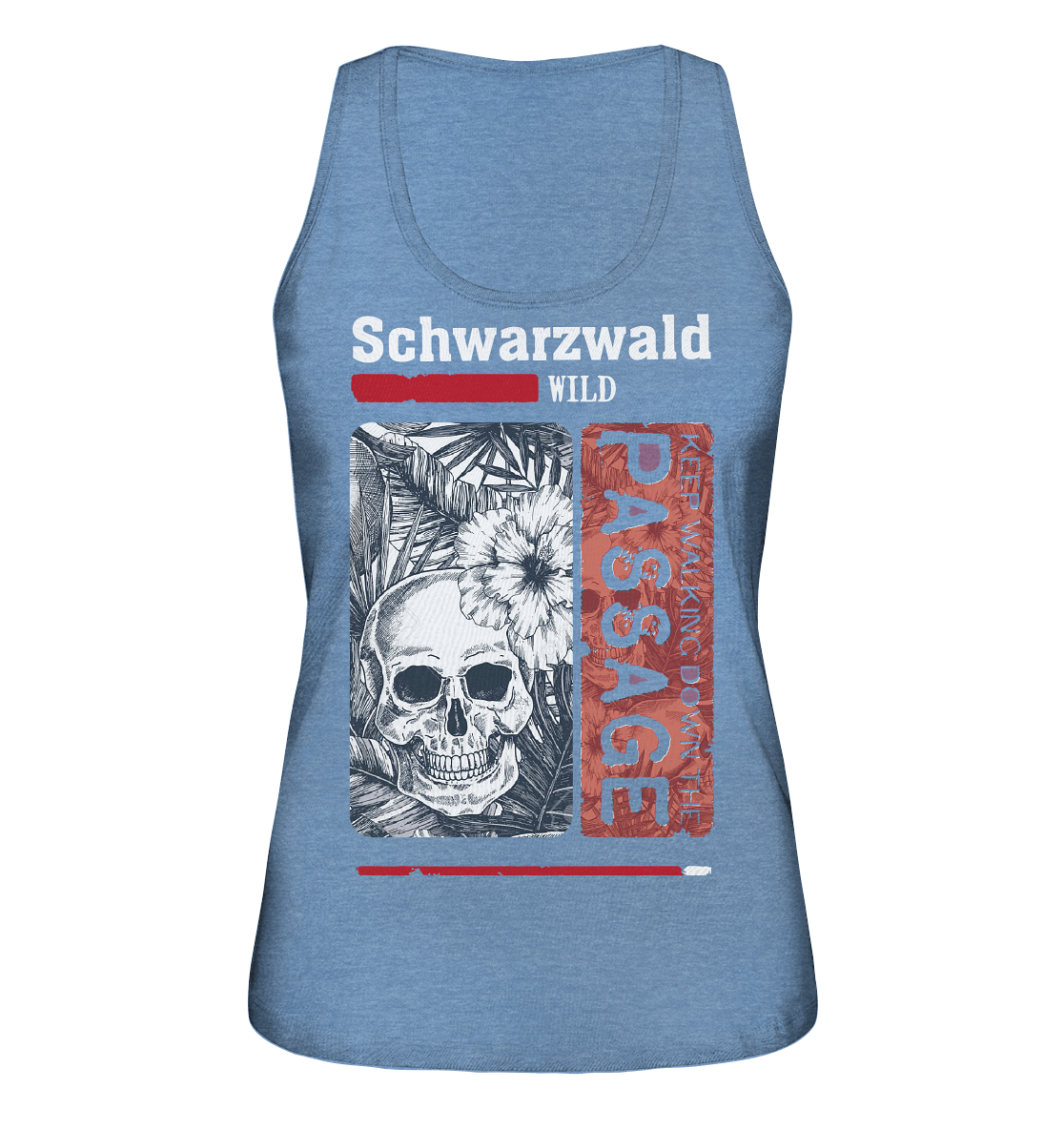 Schwarzwald Wild Passage Skull | Damen Bio Tank-Top Organic