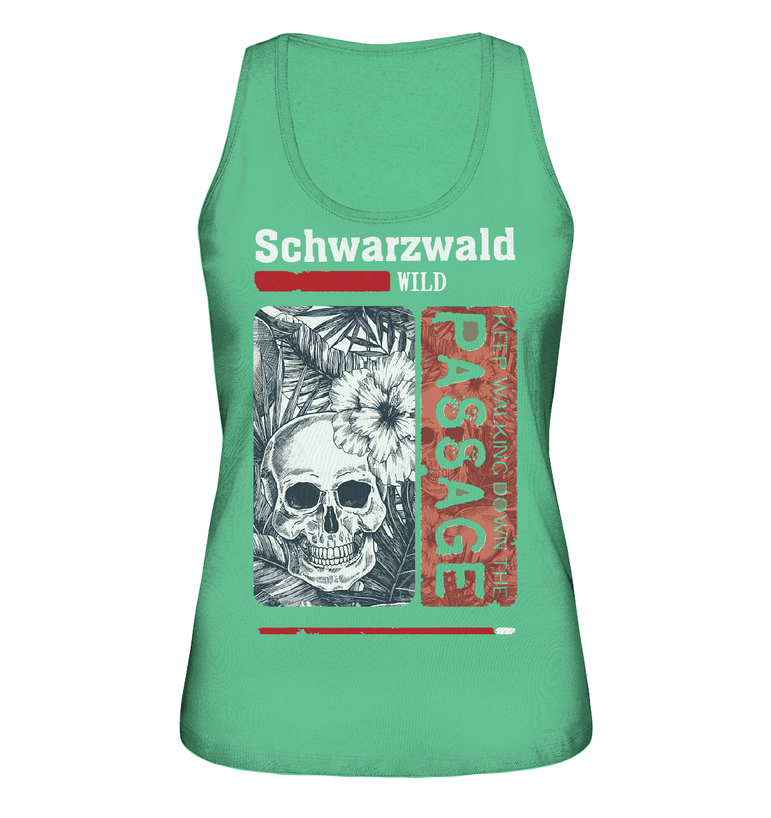 Schwarzwald Wild Passage Skull | Damen Bio Tank-Top Organic