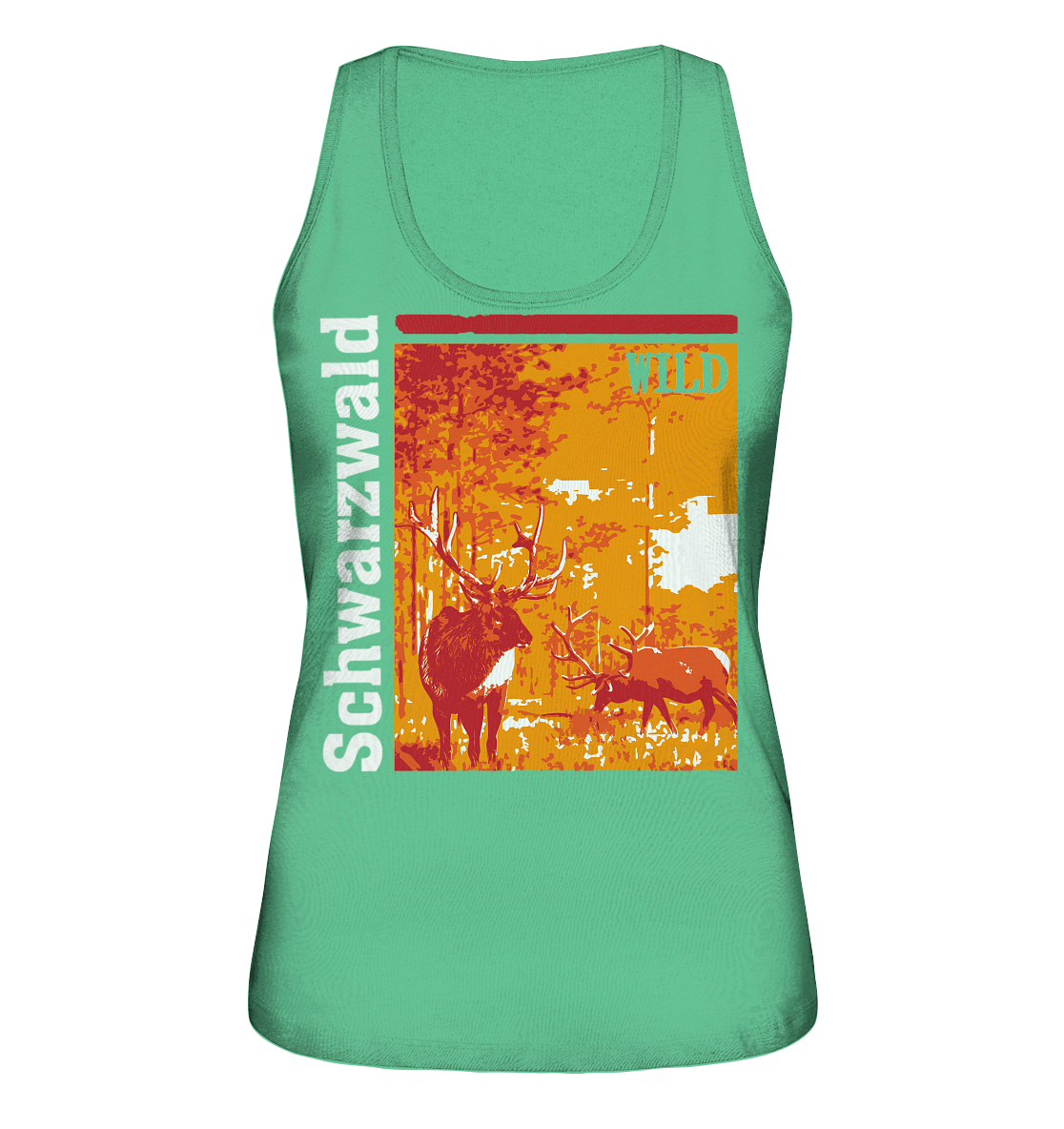 Schwarzwald Wild Hirsch | Bio Damen Tank-Top Organic