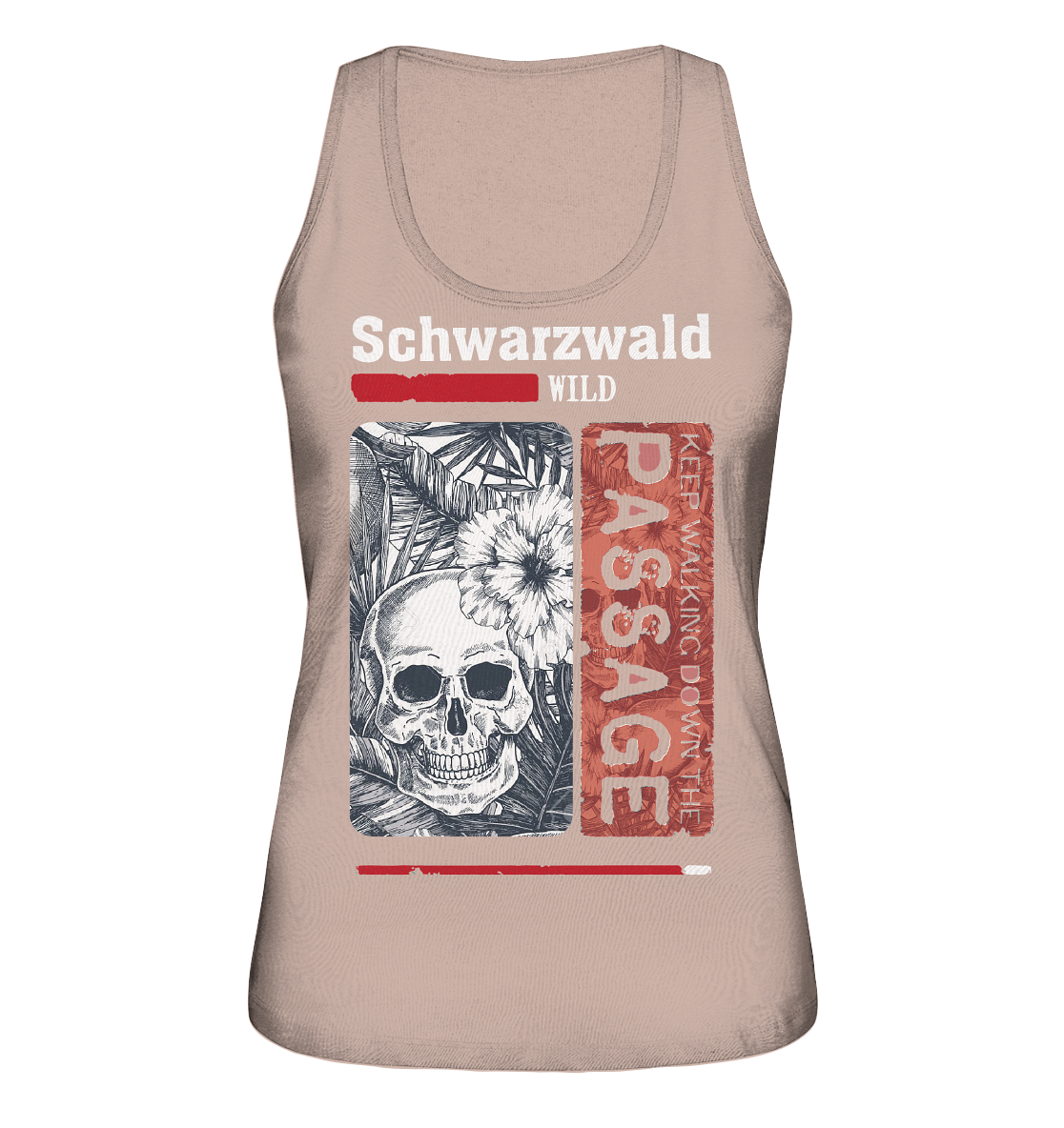 Schwarzwald Wild Passage Skull | Damen Bio Tank-Top Organic