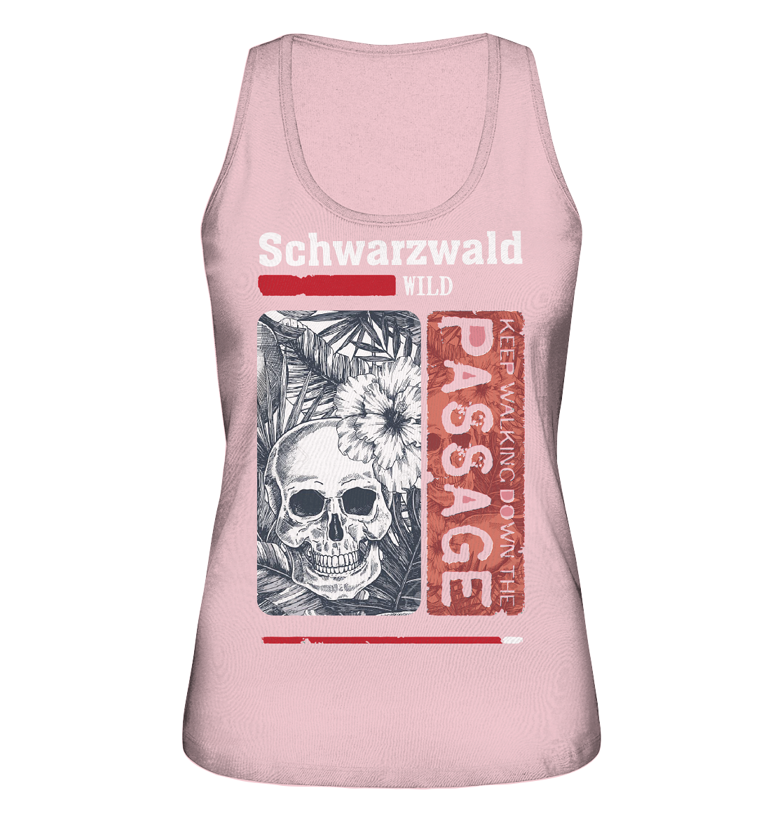 Schwarzwald Wild Passage Skull | Damen Bio Tank-Top Organic