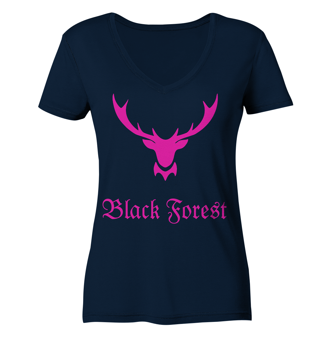 Black Forest Hirschgeweih | Damen Organic V-Neck Shirt