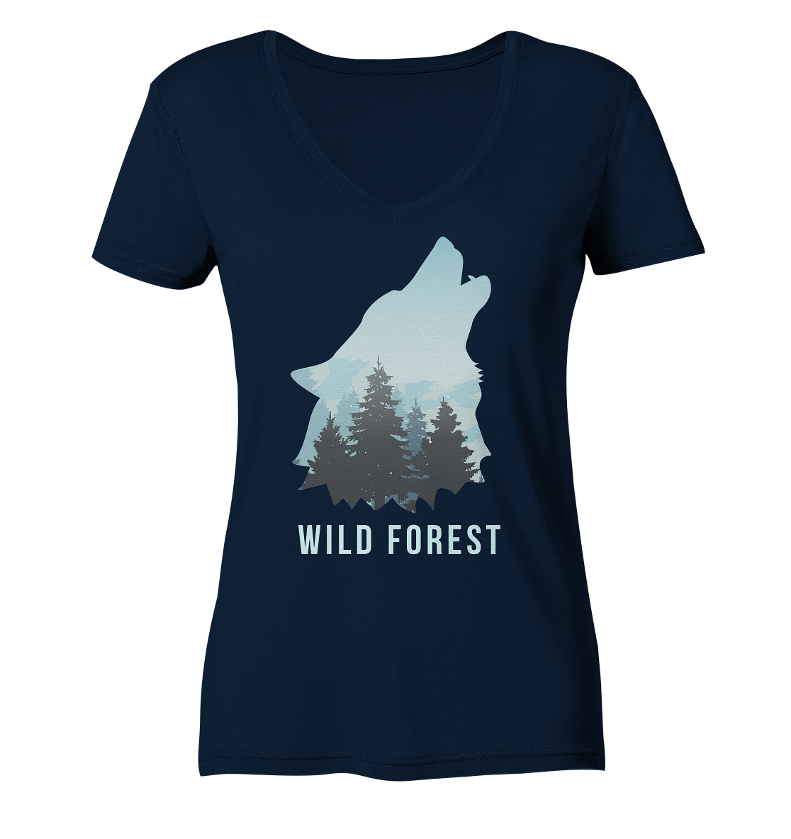 Wild Forest | - Ladies Organic V-Neck Shirt