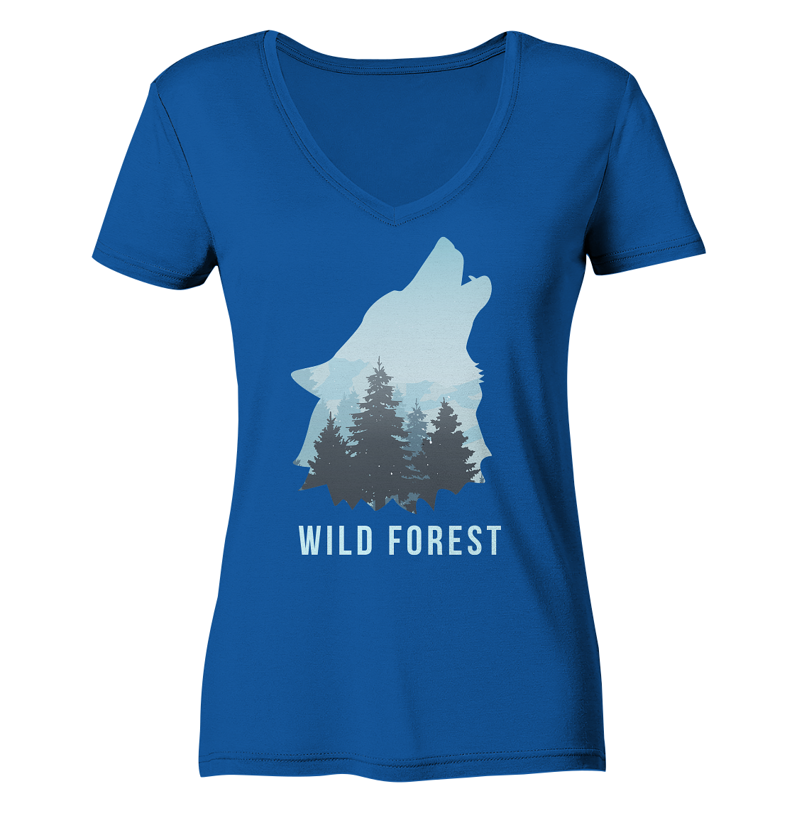 Wild Forest | - Ladies Organic V-Neck Shirt