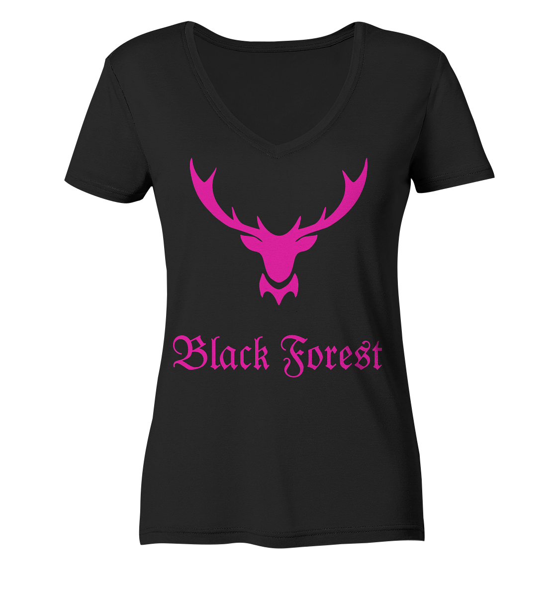 Black Forest Hirschgeweih | Damen Organic V-Neck Shirt