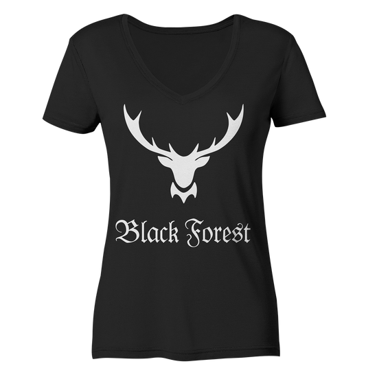 Black Forest Hirschgeweih | Damen Organic V-Neck Shirt